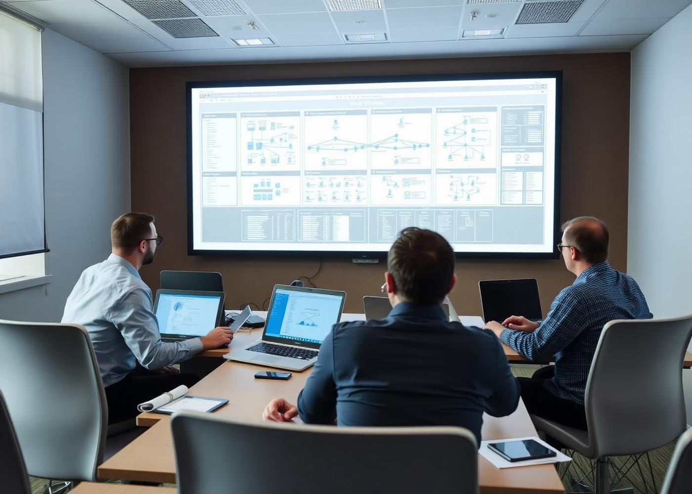Instructor-led network training in a classroom